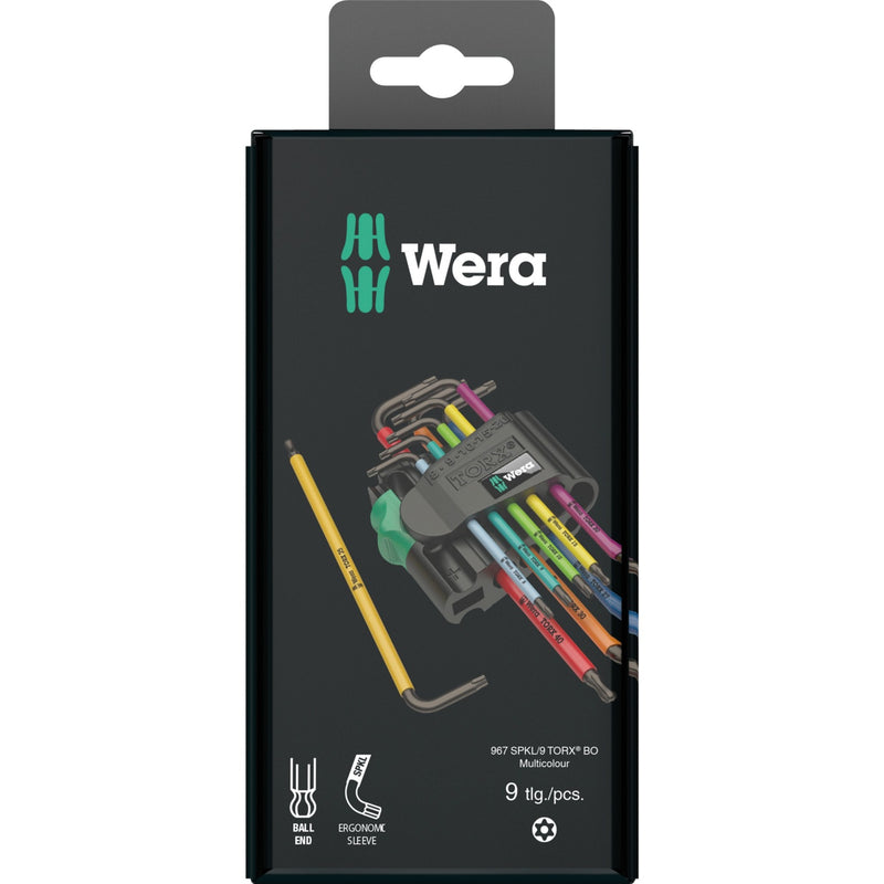 Load image into Gallery viewer, Wera inbussleutelset torx 967 9 tx bo multicolour 1 sb (9-delig, torx t8 tot t40)
