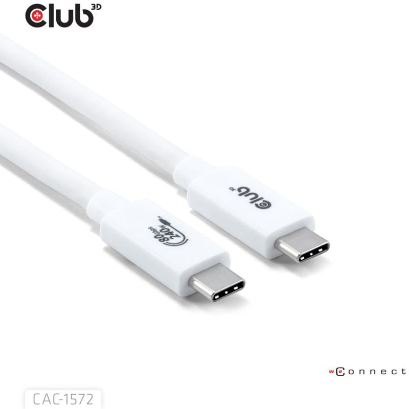 Load image into Gallery viewer, Club 3d gecertificeerde usb-c kabel (wit, 1,2 meter, 240 w)
