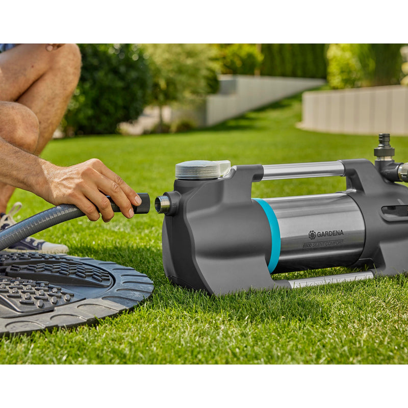 Load image into Gallery viewer, Gardena besproeiingspomp 6500 silentcomfort (donkergrijs roestvrij staal, 1300 watt | bluetooth)
