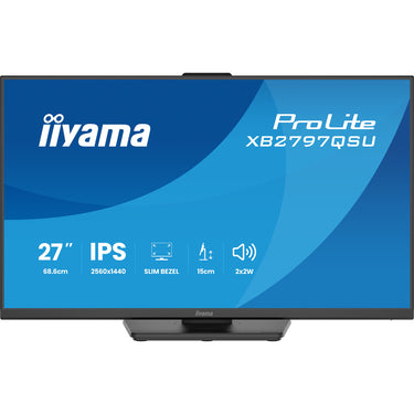 Iiyama prolite xb2797qsu-b1 27 monitor (zwart (mat), hdmi, displayport, usb, audio)