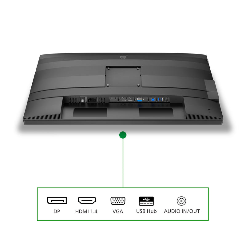 Load image into Gallery viewer, Philips 27b2g5200 27 monitor (zilver zwart, vga, hdmi, displayport, usb, audio, 100 hz)
