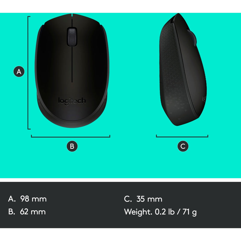 Load image into Gallery viewer, Logitech b170 muis (zwart, draadloos)
