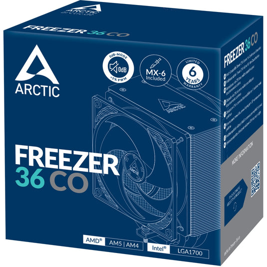 Arctic freezer 36 co cpu-koeler (aluminium zwart, 4-pin pwm)