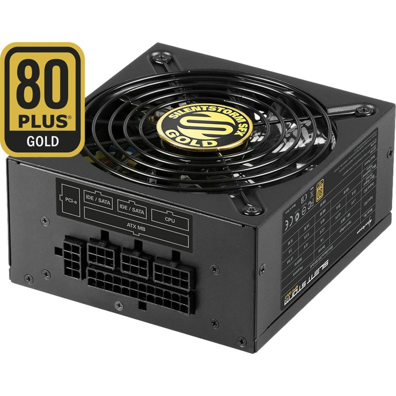 Load image into Gallery viewer, Sharkoon silentstorm sfx 500 gold modulaire 500 watt voeding (zwart, 2x pcie)
