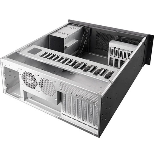 Silverstone rm42-502 rack behuizing (zwart | 2x usb-a 3.2 (5 gbit s) | 1x usb-c 3.2 (5 gbit s) | 2x audio)