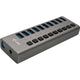 I-tec usb 3.0 charging hub 10 port + power adapter usb-hub (zwart)