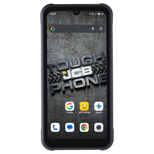 Jcb toughphone e50 smartphone (zwart, 128 gb, android 16)