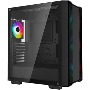 Deepcool cc560 argb v2 midi tower behuizing (zwart | 2x usb-a | rgb | tempered glass)