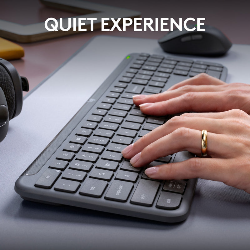 Load image into Gallery viewer, Logitech mk950 signature slim draadloze desktopset (grafiet, us-international lay-out (qwerty), 400 - 4000 dpi)

