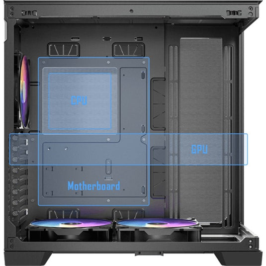 Antec c8 argb midi tower behuizing (zwart | 2x usb-a | 1x usb-c | tempered glass)