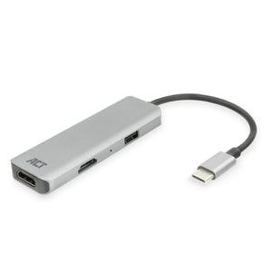 Usb-c-multipoort-adapter act ac7013 zilver 87 g