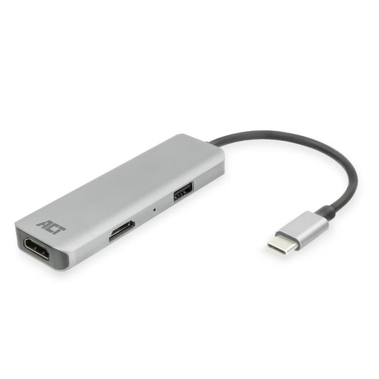 Usb-c-multipoort-adapter act ac7013 zilver 87 g