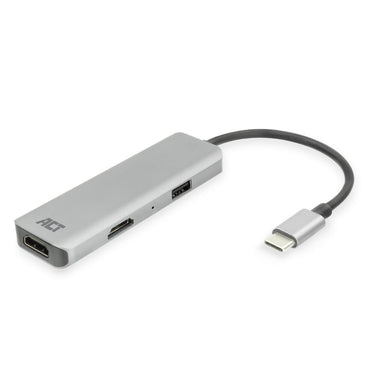 Usb-c-multipoort-adapter act ac7013 zilver 87 g