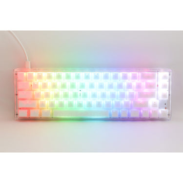 Ducky one 3 sf aura white rgb mechanisch toetsenbord (wit, us lay-out (qwerty), cherry mx brown, 65%, abs double shot, hot swap)