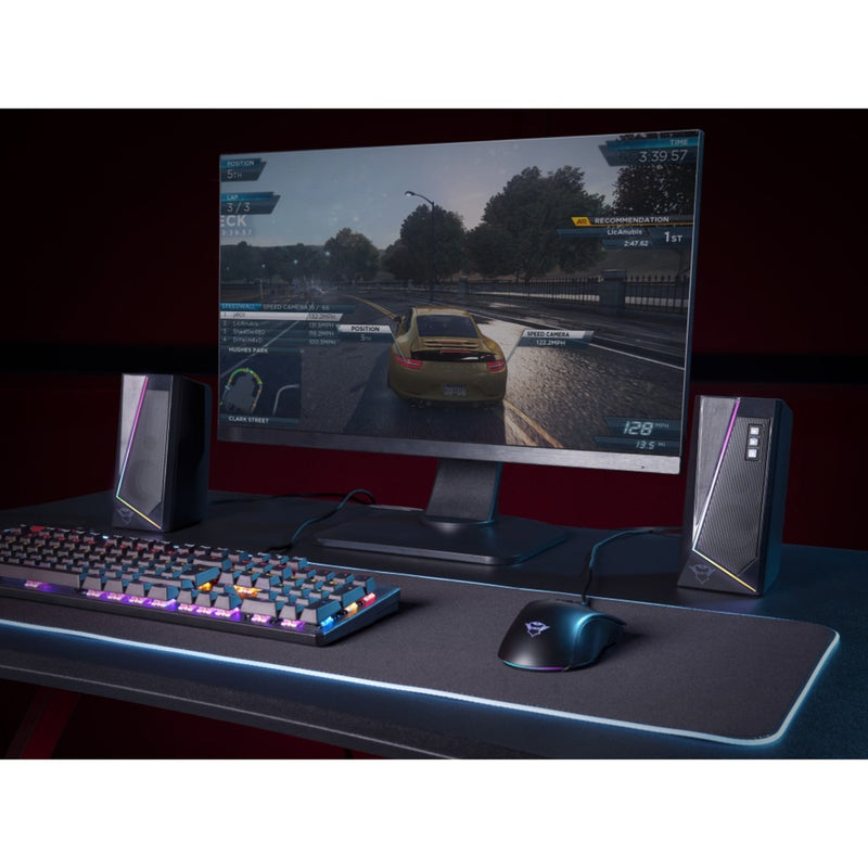 Load image into Gallery viewer, Trust gxt 609 zoxa rgb-verlichte speakerset pc-luidspreker (zwart, rgb led)
