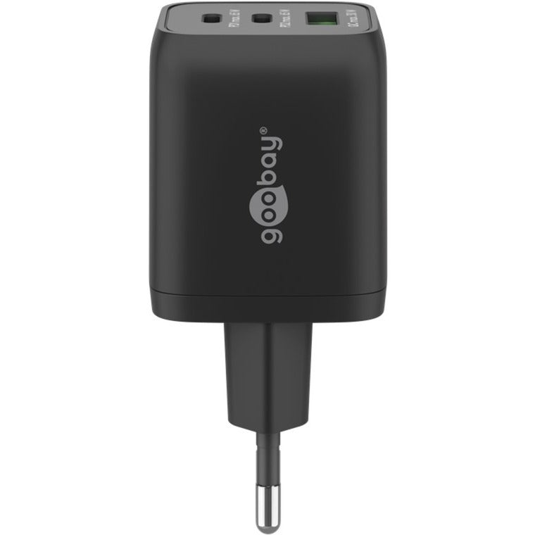 Load image into Gallery viewer, Goobay usb-c snellader nano (65 w) en usb-c textielkabel (zwart, 1 meter)
