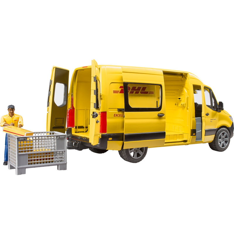 Load image into Gallery viewer, Bruder mb sprinter dhl met bestuurder modelvoertuig (02671)
