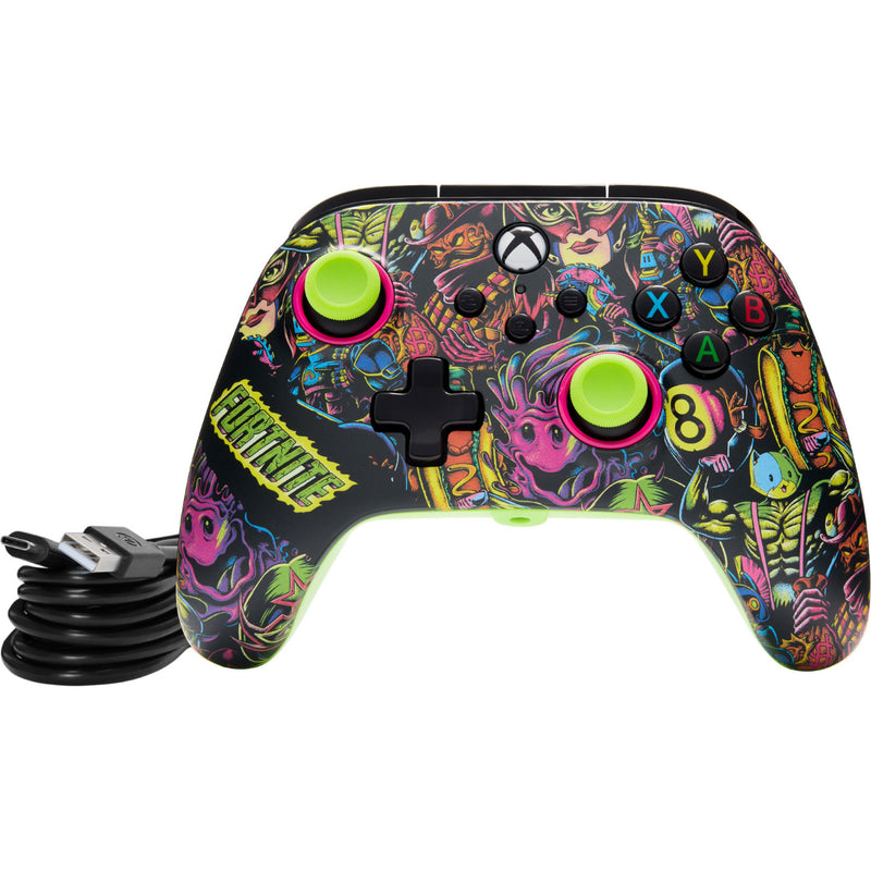 Load image into Gallery viewer, Powera advantage controller met kabel voor de xbox series x|s - fortnite: glow (neongroen, xbox series x|s, xbox one, pc)
