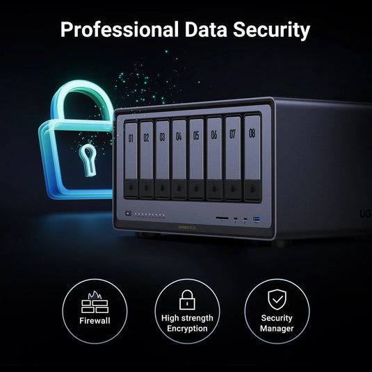 Ugreen nasync dxp8800 plus (grijs, wifi, 2x 10gbe, hdmi, thunderbolt 4 (40 gb s))