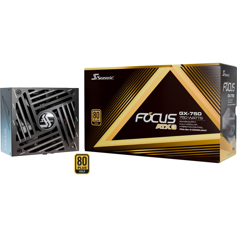 Load image into Gallery viewer, Seasonic focus gx-750-v4 atx3.1 modulaire 750 watt voeding (zwart, 2x pcie)

