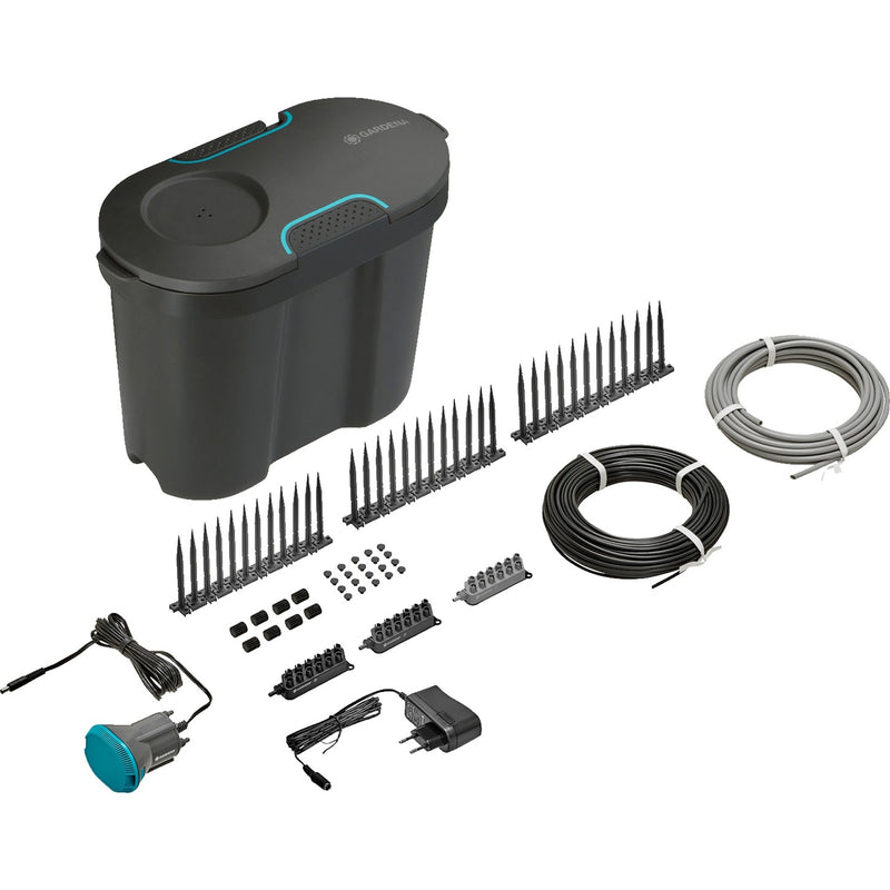 Load image into Gallery viewer, Gardena vakantie-bewateringset besproeiingscomputer (grijs, 13366-20, inclusief 10,5 l watertank)
