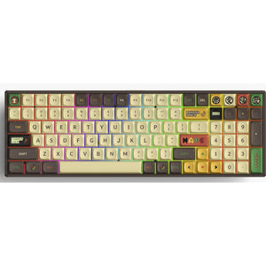 Iqunix f97 happy ape wireless mechanical keyboard (bruin, us lay-out (qwerty), ttc holy panda, 96%, rgb leds, hot-swappable, pbt, 2.4ghz | bluetooth 5.1 | usb-c)