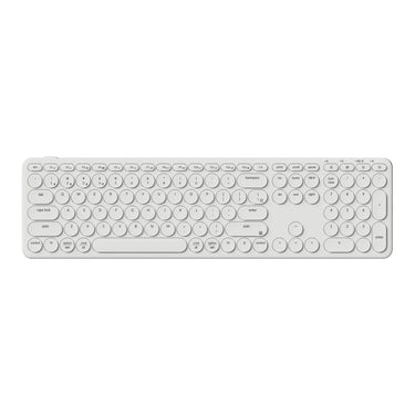 Keychron b5 pro-k8 toetsenbord (wit, us lay-out (qwerty), scissor switches, 100%, abs keycaps, 2.4 ghz bluetooth usb)