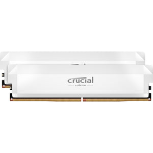 Crucial pro oc 32 gb ddr5-6000 (2x 16 gb) werkgeheugen (wit, cp2k16g60c36u5w, xmp 3.0, expo)