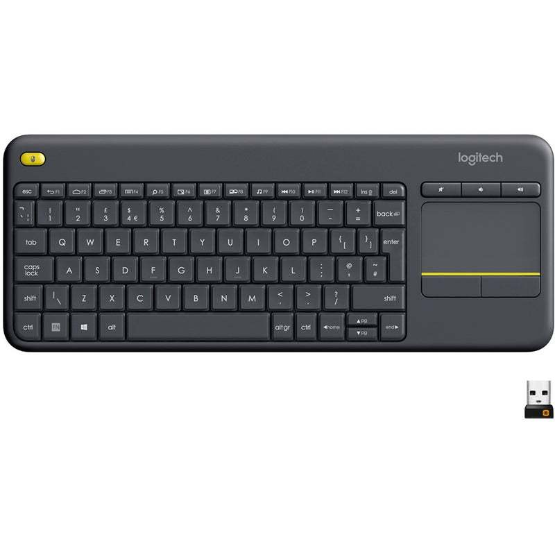 Load image into Gallery viewer, Logitech k400 plus toetsenbord (antraciet, eu lay-out (qwerty))
