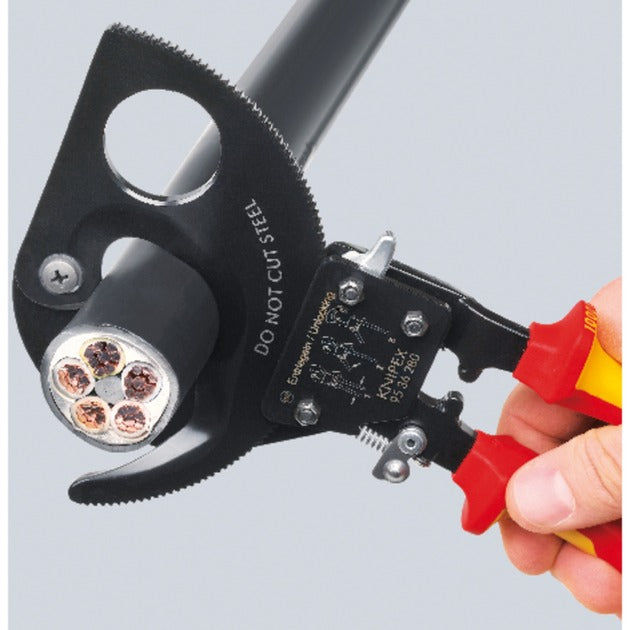 Load image into Gallery viewer, Knipex kabelschaar met ratelprincipe 9536280 kniptang
