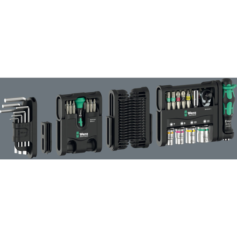 Load image into Gallery viewer, Wera tool-check modular set imperial 1, 50‑delig bitset (zwart groen)
