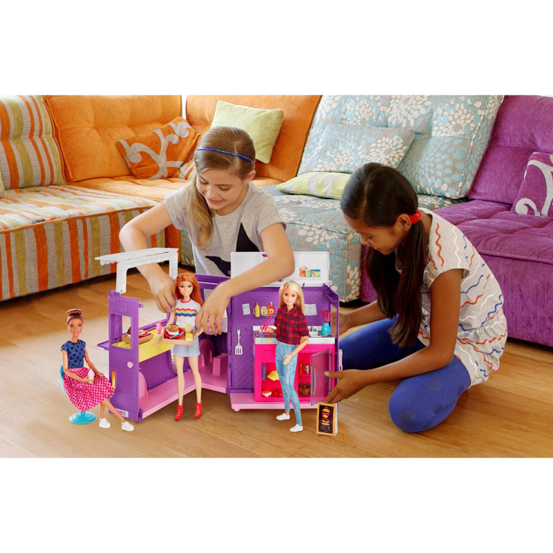 Load image into Gallery viewer, Barbie fresh 'n' fun food truck poppen accessoires
