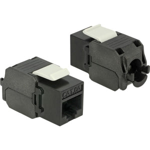 Delock keystone module rj45 jack > lsa cat.6a utp (zwart)