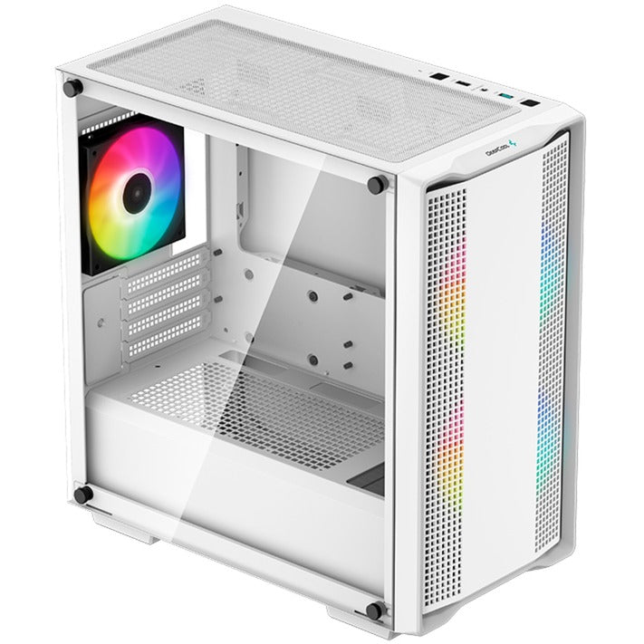 Load image into Gallery viewer, Deepcool cc360 argb midi tower behuizing (wit | 2x usb-a | rgb | tempered glass)
