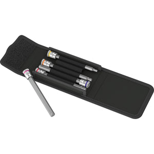 Wera 8740 a hf 1 zyklop bitdoppen set binnenzeskant dopsleutel (zwart zilver, 5-delig, met vasthoudfunctie, 1 4 -aandrijving)