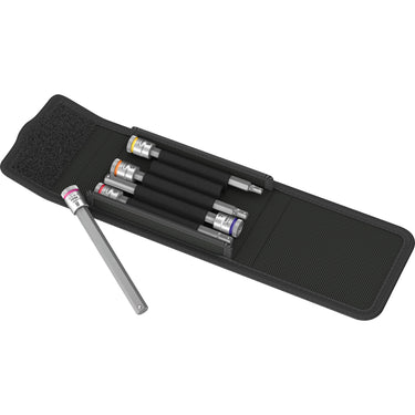 Wera 8740 a hf 1 zyklop bitdoppen set binnenzeskant dopsleutel (zwart zilver, 5-delig, met vasthoudfunctie, 1 4 -aandrijving)