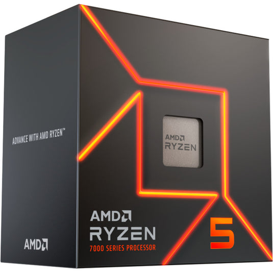 Amd ryzen 5 7400, 3,7 ghz (4,7 ghz turbo boost) socket am5 processor (unlocked, boxed)