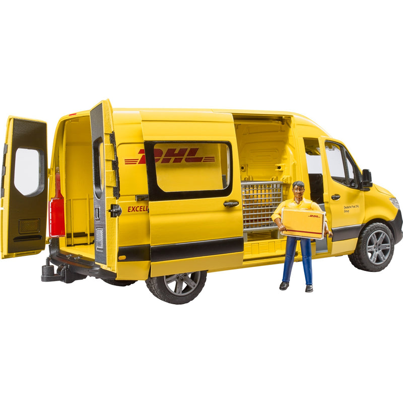 Load image into Gallery viewer, Bruder mb sprinter dhl met bestuurder modelvoertuig (02671)
