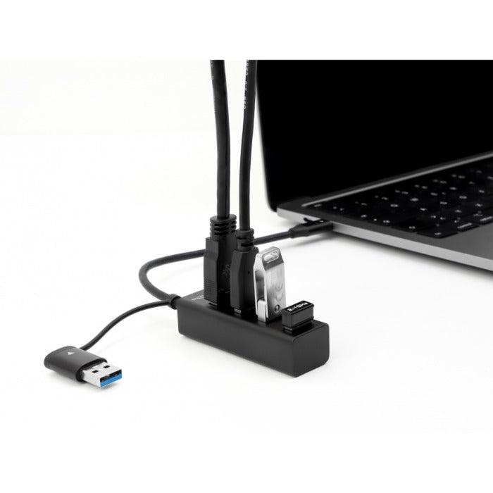Load image into Gallery viewer, Delock 4-poorts usb 3.2 gen 1 hub met usb type-c of usb type-a aansluiting usb-hub (zwart)
