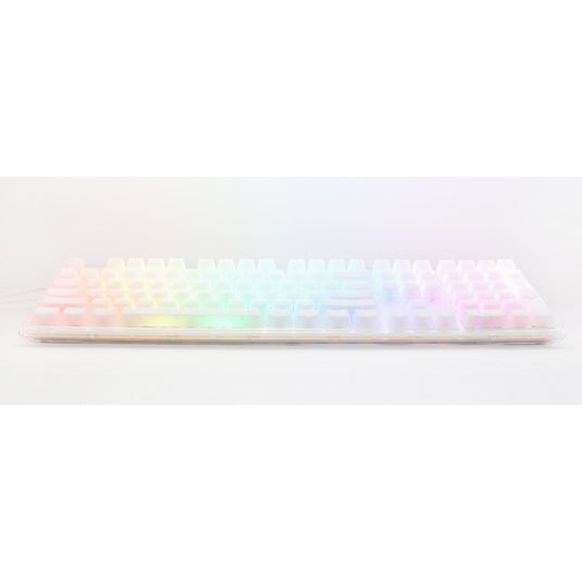 Ducky one 3 aura white rgb mechanisch toetsenbord (wit, us lay-out (qwerty), cherry mx speed silver, 100%, abs double shot, hot swap)