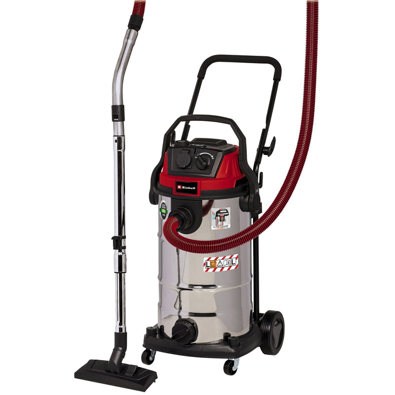 Load image into Gallery viewer, Einhell te-vc 2340 sacl nat- en droogzuiger (bourgondisch rood roestvrij staal)

