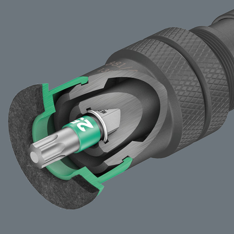 Load image into Gallery viewer, Wera 881 4 1 sb afstandshouder met variabele schroefdiepte instelling, 1 4 x 95 mm bit (zwart groen)
