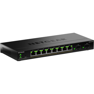 Netgear gs310tpv2 switch (zwart, 55w poe budget)