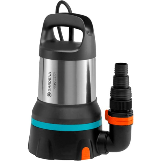 Load image into Gallery viewer, Gardena dompelpomp aquasensor 17000 rvs zwart blauw oranje
