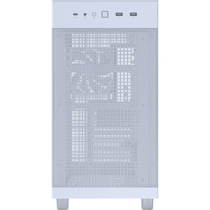 Asus prime ap303 - tempered glass panel midi tower behuizing (wit | 2x usb-a | 1x usb-c | tempered glass)