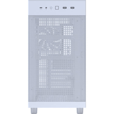 Asus prime ap303 - tempered glass panel midi tower behuizing (wit | 2x usb-a | 1x usb-c | tempered glass)