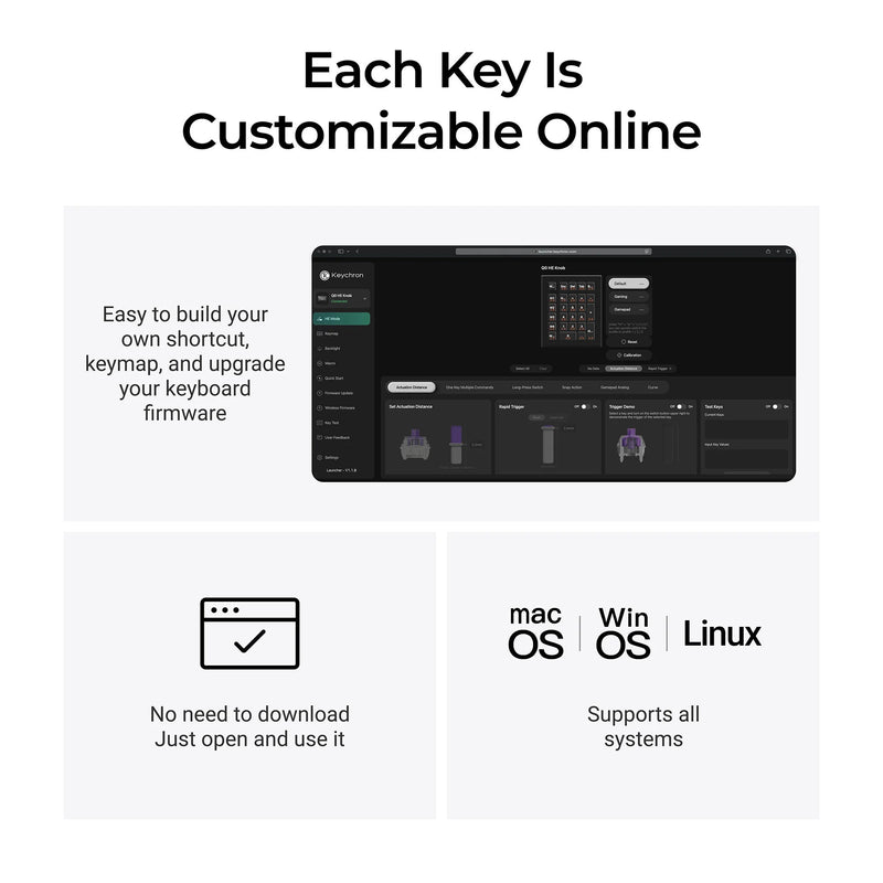 Load image into Gallery viewer, Keychron q0 he qmk wireless custom number pad rgb mechanisch numpad (zwart, us lay-out (qwerty), gateron double-rail magnetic nebula, hot-swap, rgb, double-shot pbt keycaps)
