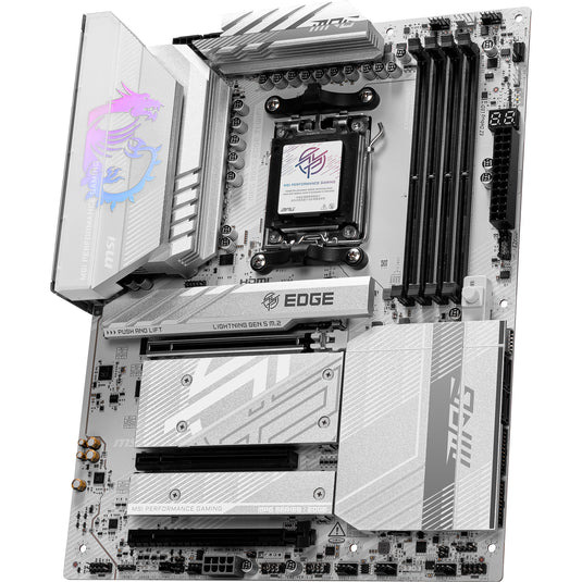 Msi mpg b850 edge ti wifi socket am5 moederbord (raid, 5gb-lan, wi-fi 7, bt, sound, atx)