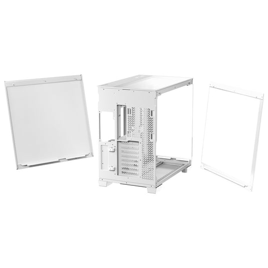 Antec c8 midi tower behuizing (wit zilver | 2x usb-a | 1x usb-c | tempered glass)
