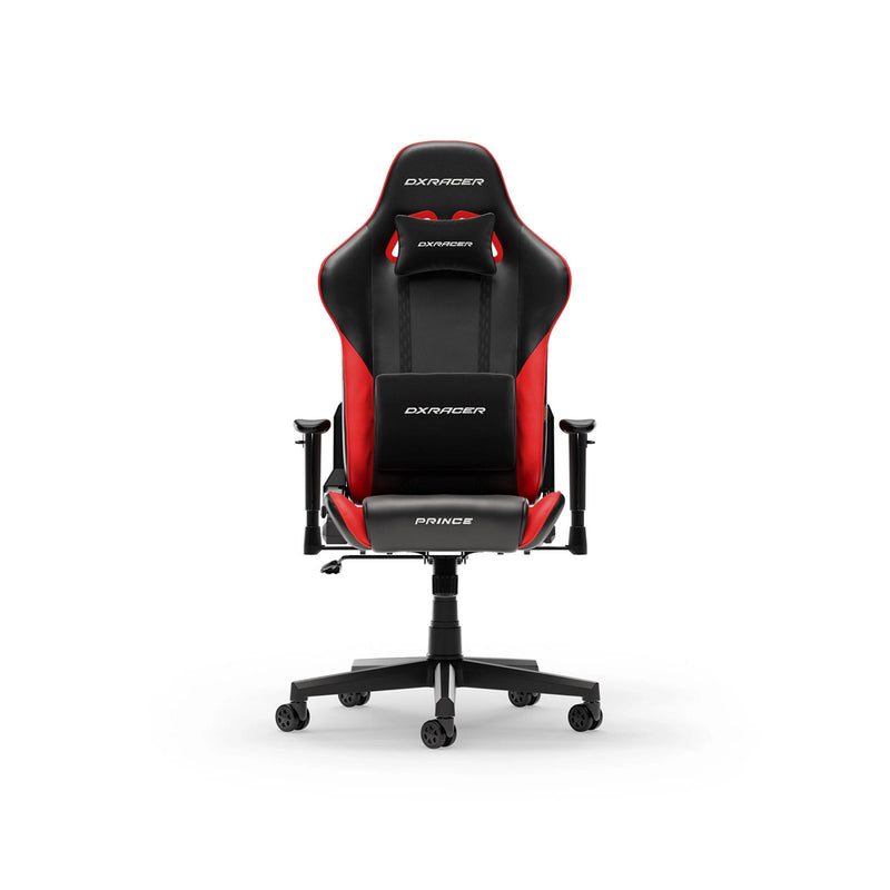 Afbeelding laden in galerijviewer, Dxracer prince l black red pvc leather gamestoel (zwart rood)
